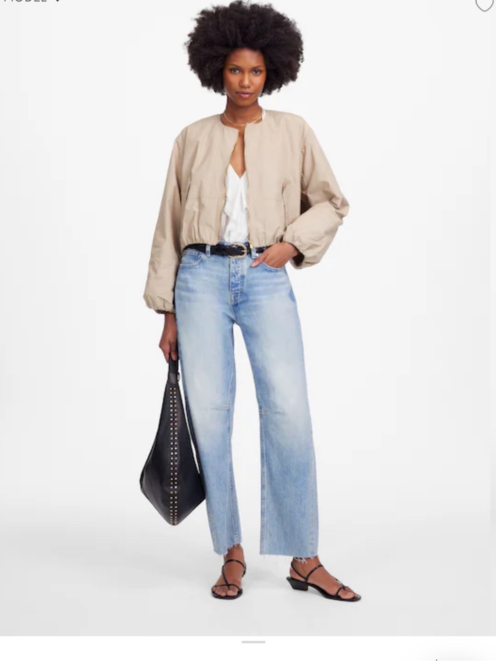Madewell The Darted Barrel Jeans Raw Edge Hem Sz 28